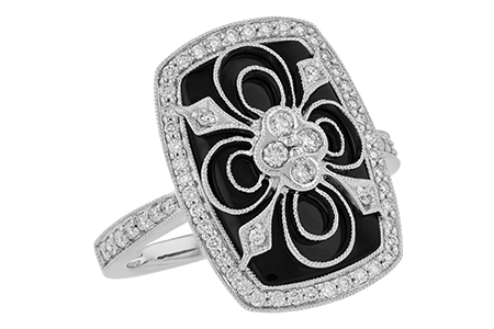 A046-22957: LDS ONYX & DIA RG .44 TW