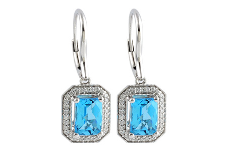 A233-48366: EARR 2.20 BLUE TOPAZ 2.36 TGW