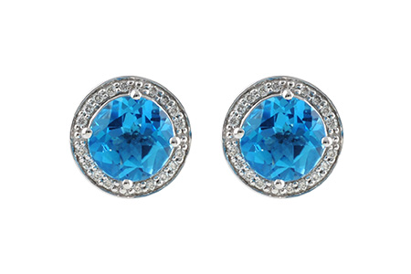 A233-48448: EARR 4.22 BLUE TOPAZ 4.41 TGW