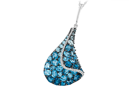 A233-50220: NECK 4.81 BLUE TOPAZ 4.94 TGW