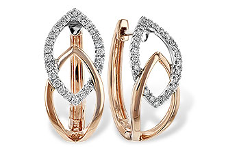 A235-34802: EARRING .25 TW (ROSE & WG)