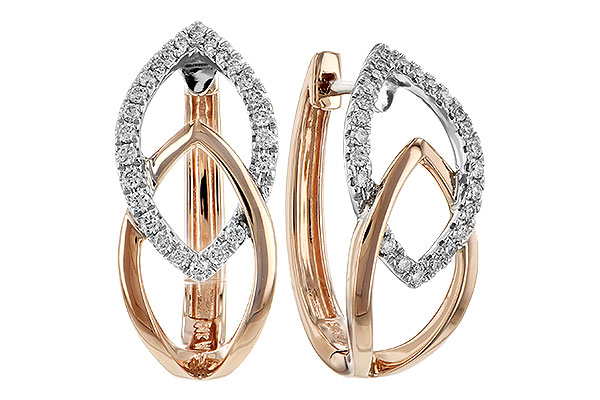 A235-34802: EARRING .25 TW (ROSE & WG)