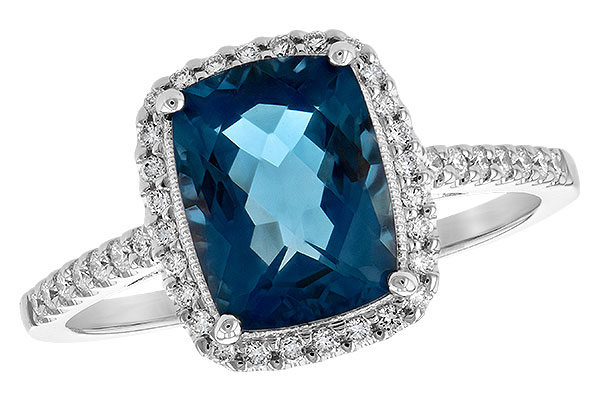 A235-35711: LDS RG 2.42 LONDON BLUE TOPAZ 2.62 TGW