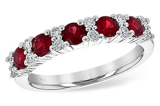 A236-19357: LDS WED RG .88 RUBY 1.12 TGW