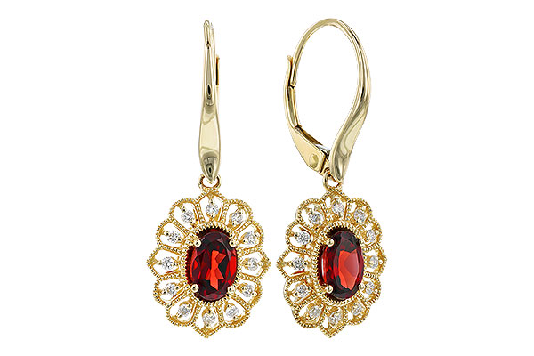 A319-84811: EARR 1.08 TW GARNET 1.24 TGW (6x4MM GAR)