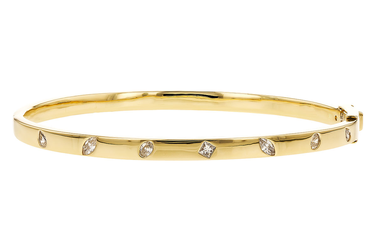 A319-88402: BANGLE .35 TW FANCY CUT DIAMONDS