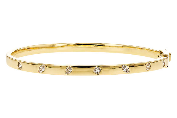 A319-88402: BANGLE .35 TW FANCY CUT DIAMONDS
