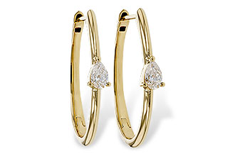 A320-74766: EARRINGS .45 TW PEAR DIAMONDS