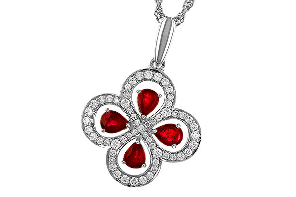 A320-74775: NECKLACE .68 RUBY TW .96 TGW