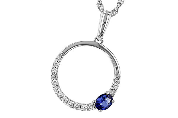 A320-75648: NECKLACE .28 SAPPHIRE .43 TGW