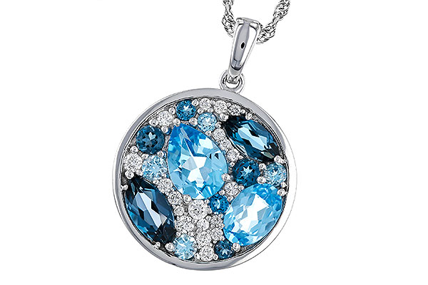 A320-76575: NECKLACE 2.31 TW BLUE TOPAZ 2.48 TGW