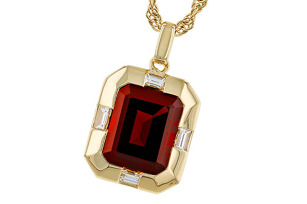 A320-76602: NECKLACE 3.65 GARNET 3.82 TGW (10x8MM GAR)