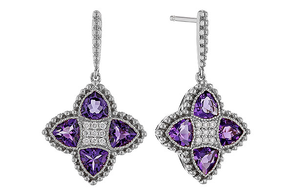 A320-77457: EARRINGS 1.41 AMETHYST 1.50 TGW