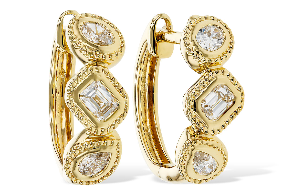 A320-80257: EARRINGS .42 TW FANCY CUT DIAS
