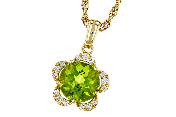 A320-81102: NECKLACE 2.16 PERIDOT 2.28 TGW (8MM RD)