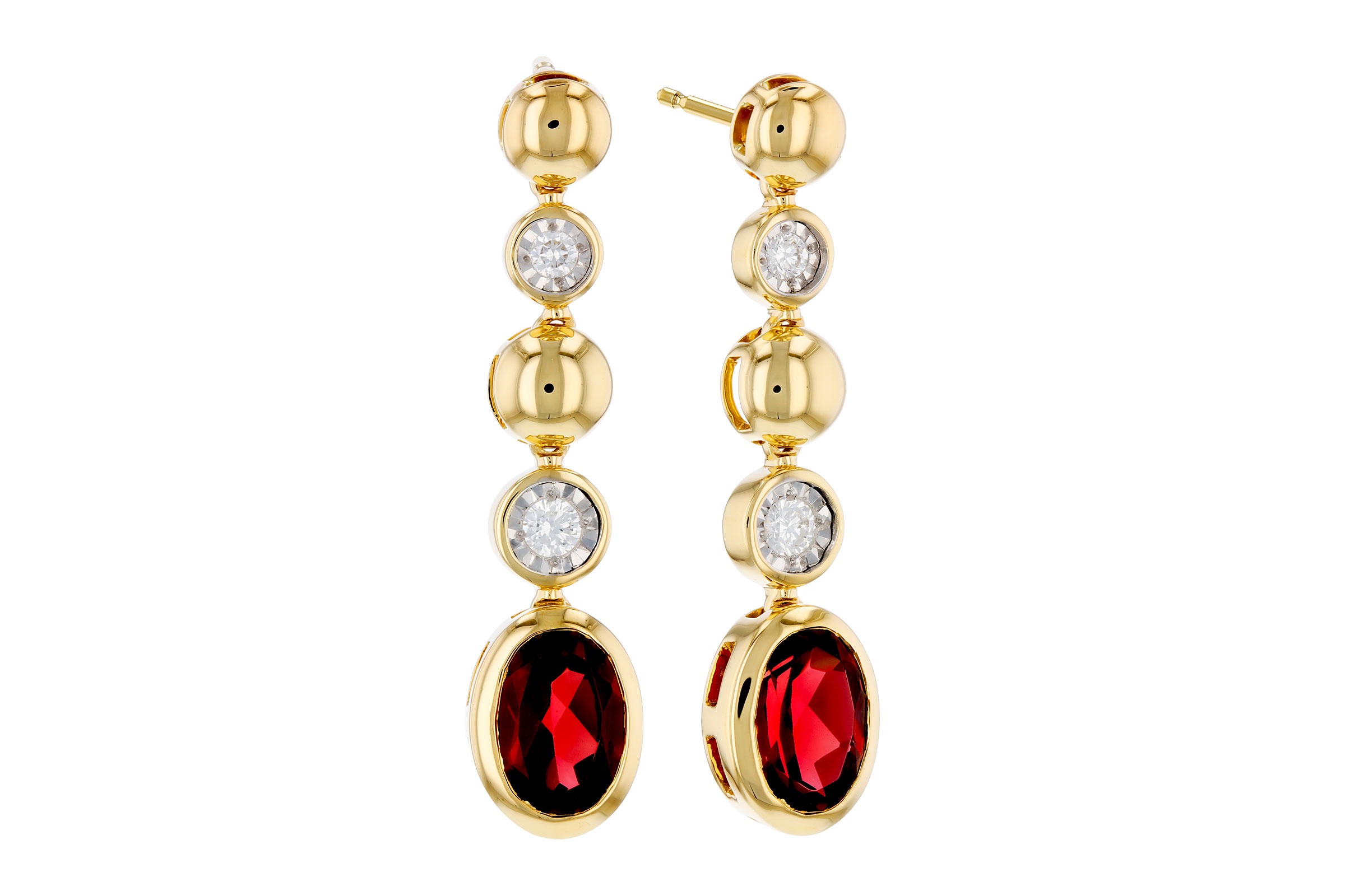 A321-64793: EARRINGS 1.76 TW GARNET 1.86 TGW