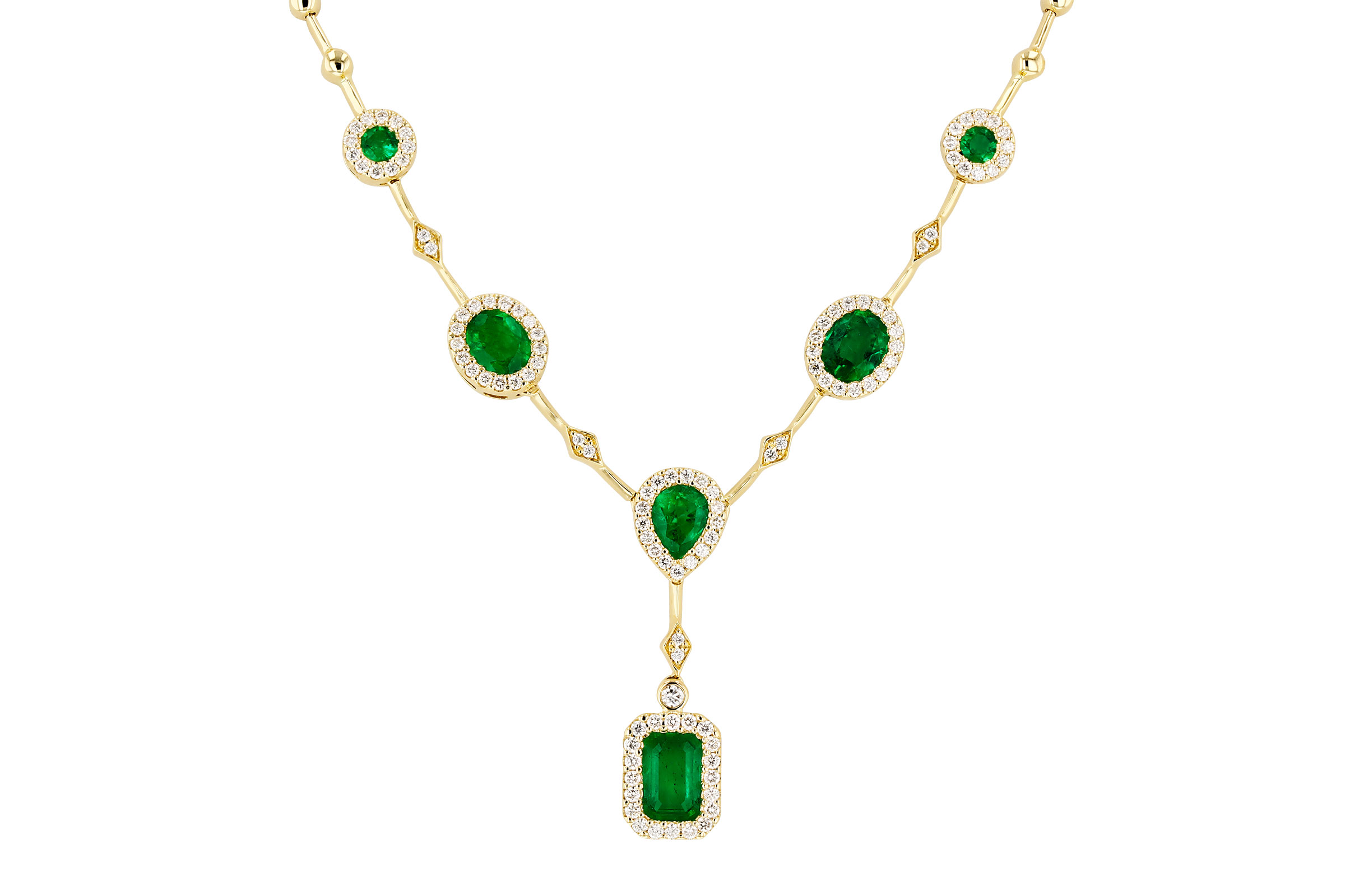 A321-65639: NECKLACE 1.66 TW EMERALD 2.08 TGW (17")