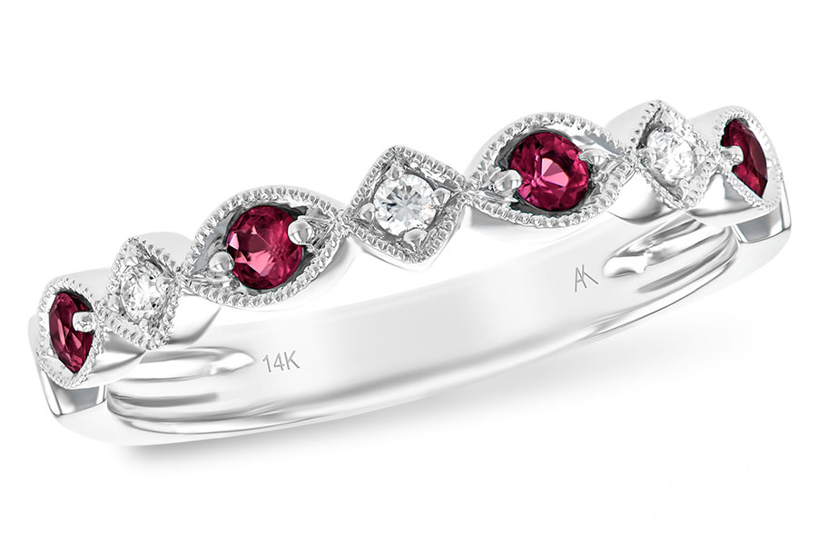 B138-92948: LDS WED RG .20 RUBY .26 TGW
