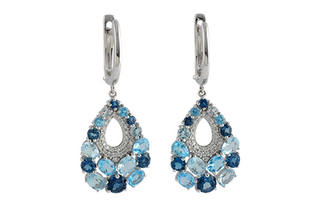 B233-52975: EARR 4.01 BLUE TOPAZ 4.24 TGW