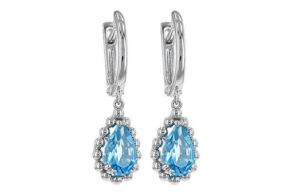 B235-31166: EARRING BLUE TOPAZ 1.70 TW
