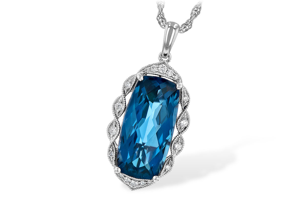 B236-19275: NECK 6.70 LONDON BLUE TOPAZ 6.81 TGW