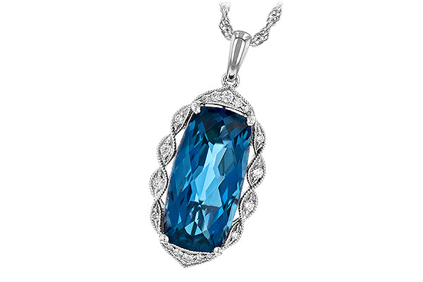 B236-19275: NECK 6.70 LONDON BLUE TOPAZ 6.81 TGW