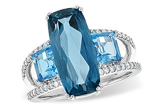 B236-23857: LDS RG 6.40 TW BLUE TOPAZ 6.67 TGW