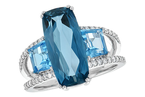 B236-23857: LDS RG 6.40 TW BLUE TOPAZ 6.67 TGW