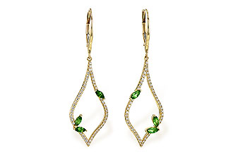 B236-23893: EARR .42 GREEN GARNET .77 TGW