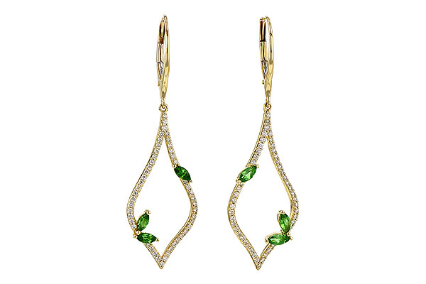 B236-23893: EARR .42 GREEN GARNET .77 TGW