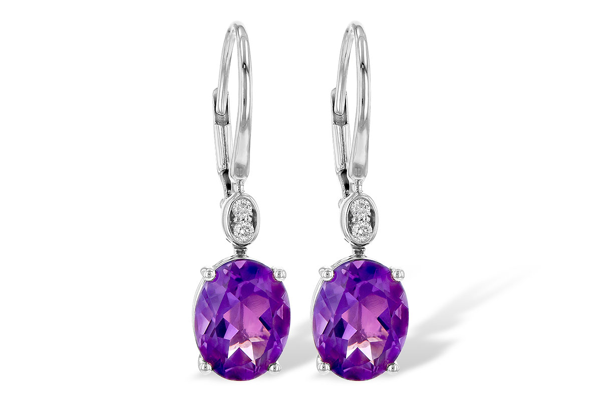 B236-26548: EARR 2.85 TW AMETHYST 2.90 TGW (9x7MM AMY)