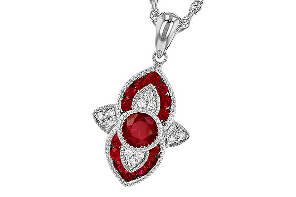 B318-93893: NECK .63 TW RUBY .70 TGW