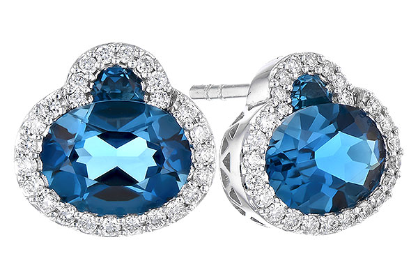 B318-97484: EARR 2.60 TW LONDON BLUE TOPAZ 2.81 TGW