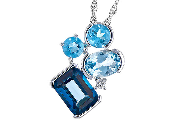 B318-97502: NECK 3.08 BLUE TOPAZ TW 3.11 TGW