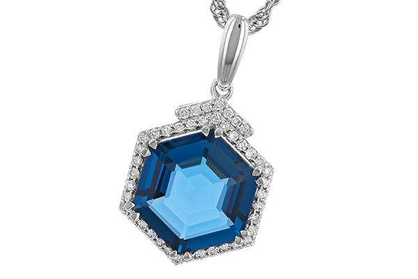 B319-85693: NECK 3.94 TW LONDON BLUE TOPAZ 4.12 TGW