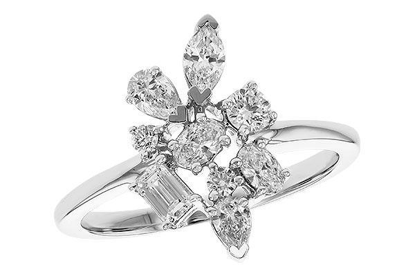 B319-89357: LDS DIA RG .75 TW FANCY CUT DIAMONDS