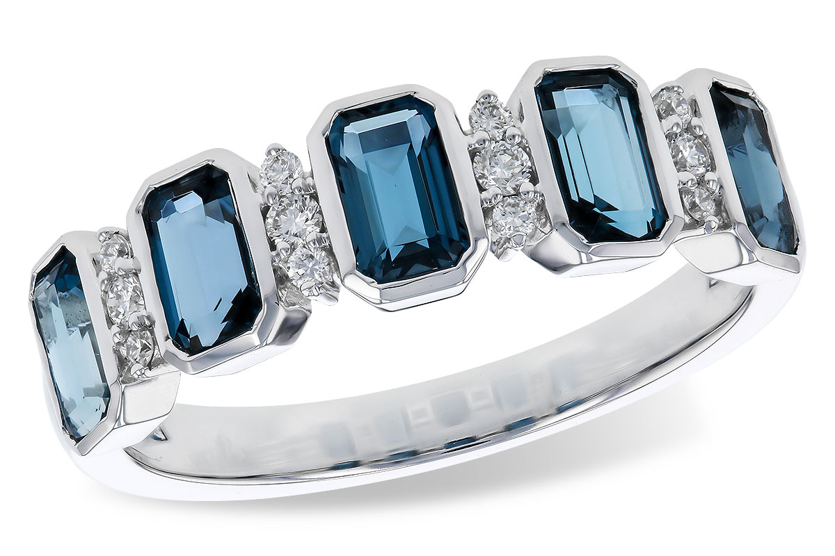 B320-75666: LDS RG 1.46 TW LONDON BLUE TOPAZ 1.58 TGW