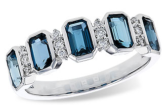 B320-75666: LDS RG 1.46 TW LONDON BLUE TOPAZ 1.58 TGW