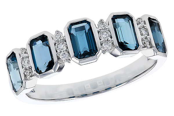 B320-75666: LDS RG 1.46 TW LONDON BLUE TOPAZ 1.58 TGW