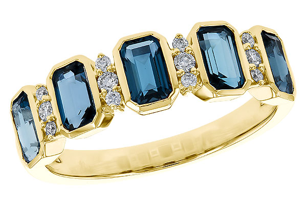 B320-75666: LDS RG 1.46 TW LONDON BLUE TOPAZ 1.58 TGW