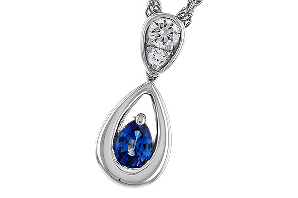 B320-75684: NECKLACE .21 SAPPHIRE .27 TGW (4x3 SAPP)