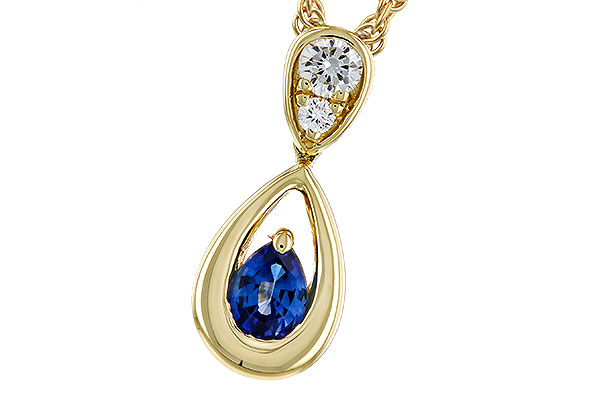 B320-75684: NECKLACE .21 SAPPHIRE .27 TGW (4x3 SAPP)