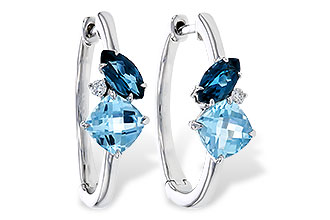 B320-76548: EARRINGS 1.82 TW BLUE TOPAZ 1.86 TGW