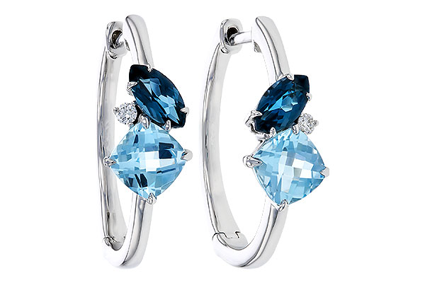 B320-76548: EARRINGS 1.82 TW BLUE TOPAZ 1.86 TGW