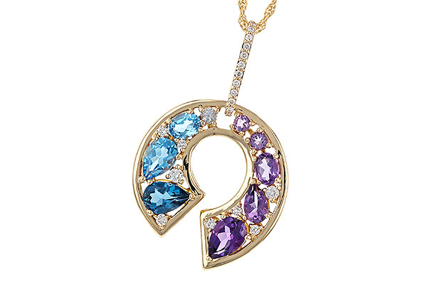 B320-76593: NECKLACE 1.77 SEMI-PREC (AMY & BT) 1.90 TGW