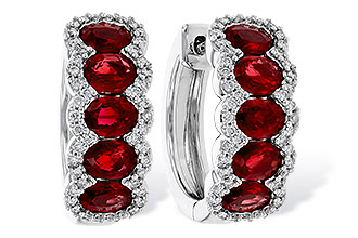 B320-79357: EARRINGS 2.20 TW RUBY 2.45 TGW