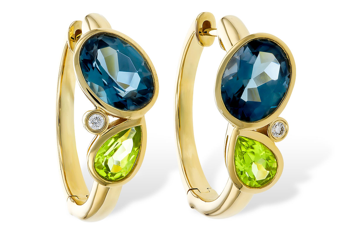 B320-81148: EARRINGS 2.97 SEMI-PREC (PER,LBT) 3.00 TGW