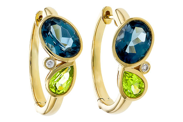 B320-81148: EARRINGS 2.97 SEMI-PREC (PER,LBT) 3.00 TGW