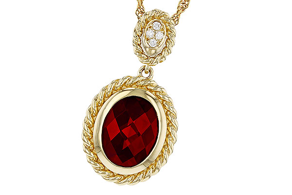 B321-63857: NECKLACE 2.10 GARNET 2.12 TGW (9x7MM GAR)