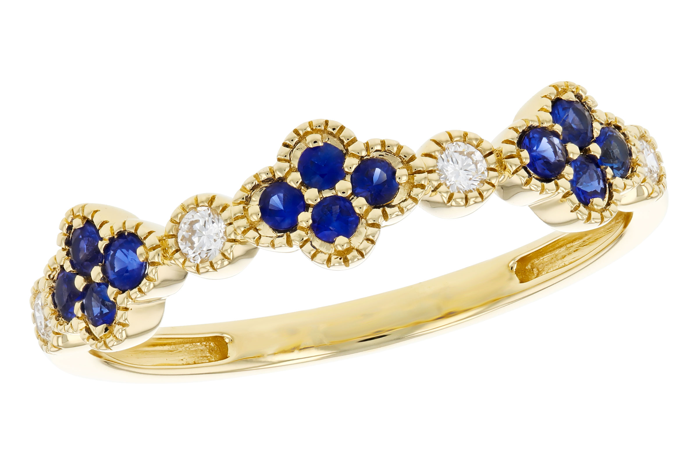 B321-66566: LDS WED RG .23 TW SAPPHIRE .31 TGW